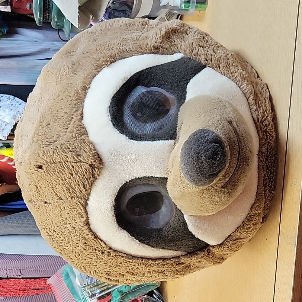 Dan Dee Raccoon Head Mascot Mask Adult Costume Big Greeter